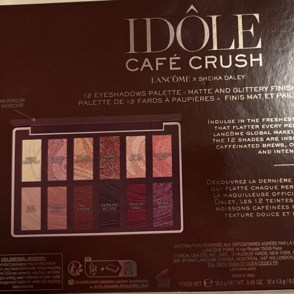Lancome Idole Unused New with box eyeshadow palette Cafe Crush - Picture 3 of 3